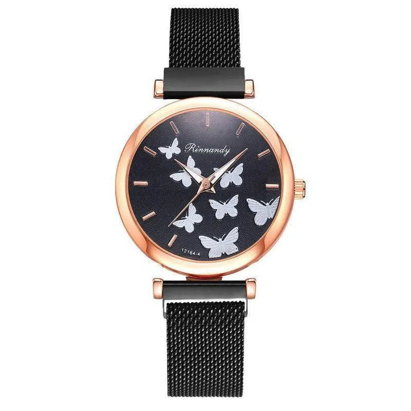 Magnet buckle leisure watch-Black-8