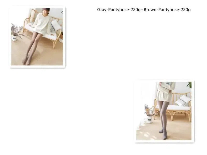 Maternity Silk Tights in Grey, Black, Brown-13