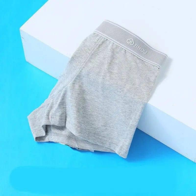 Men's Underwear Boxer Shorts Pure Cotton Breathable Plus-Grey-7