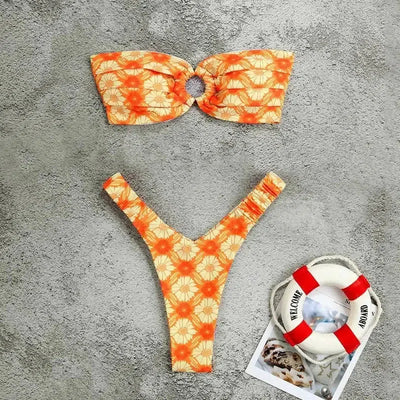 Floral High-Waist Swimwear Set-WD231341O2-3