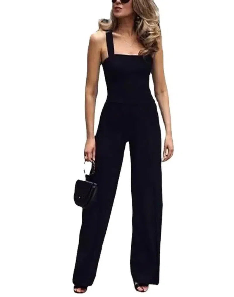 New Women's Elegant Jumpsuit Spaghetti Sleeveless Backless-4