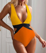 One-piece bikini-Orange-4