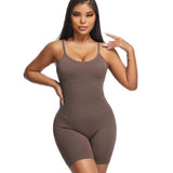 One-piece Corset Women's Hip Lifting Beauty Back Fitness-Brown-7