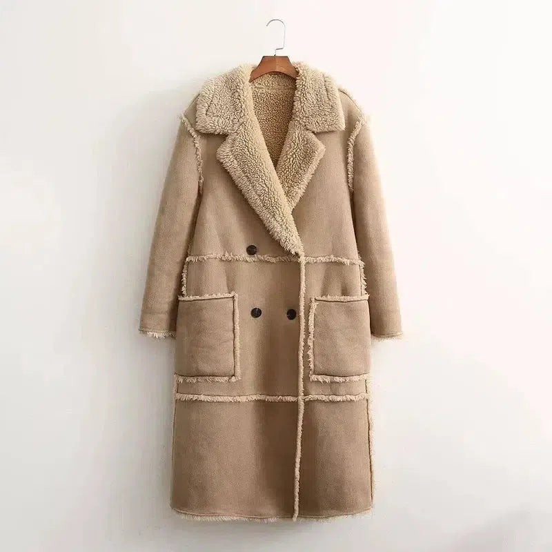 Personality Stitching Fleece Coat Coat Autumn And Winter-4