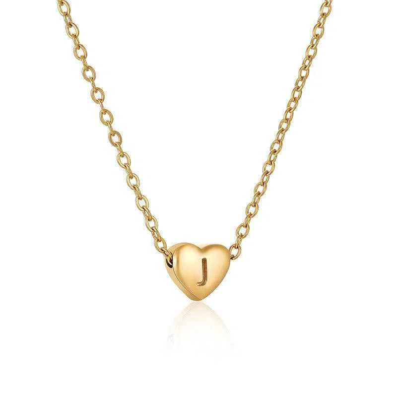 Ins Style Love Letter Necklace Women Stainless Steel Heart-shaped Niche Clavicle Chain Fashion Necklace-8