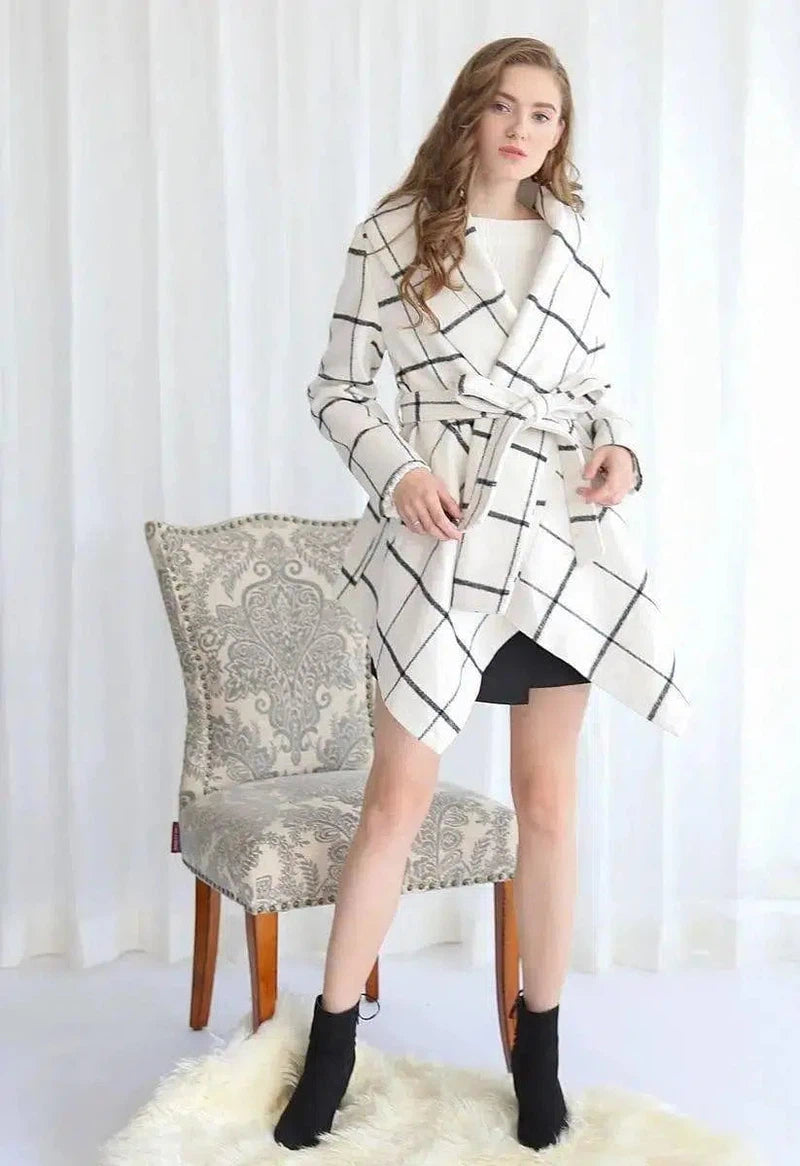 Printed hot style long sleeve patchwork jacket-White-1