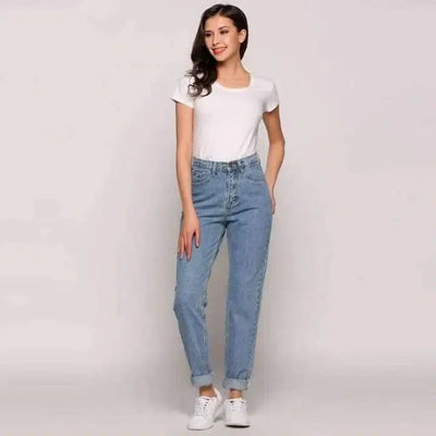 Salma High Waisted Jeans-SkyBlue-12