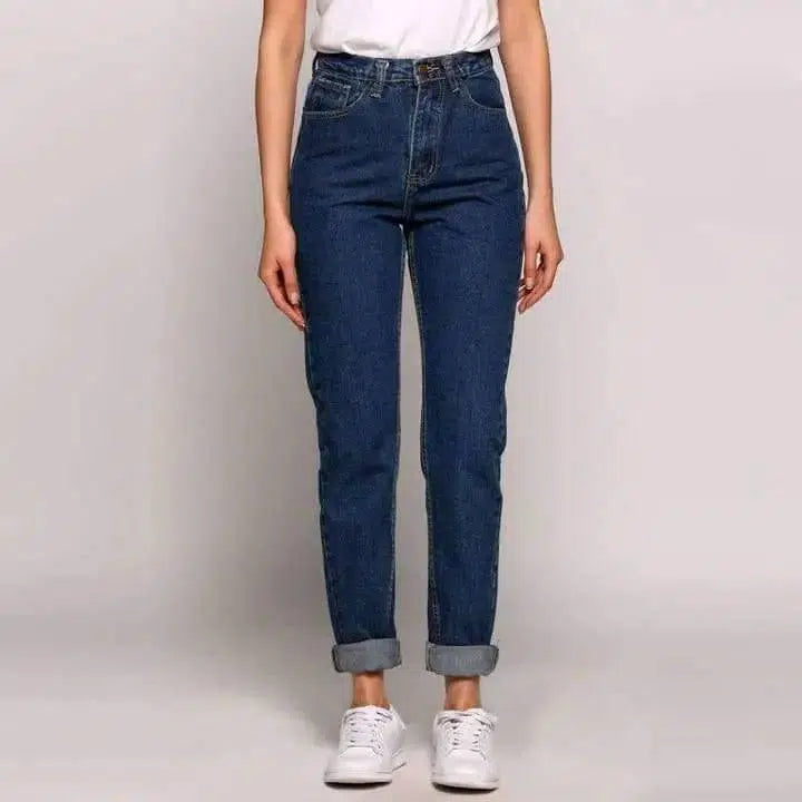 Salma High Waisted Jeans-Blue-9