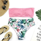 Bandeau Bikini Set Women Print Swimwear-2