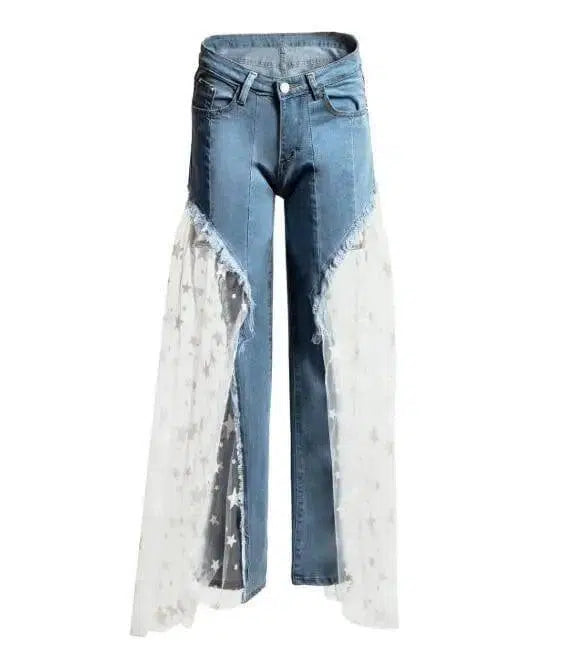 LOVEMI - Sexy Women Wide Leg Pants Jeans