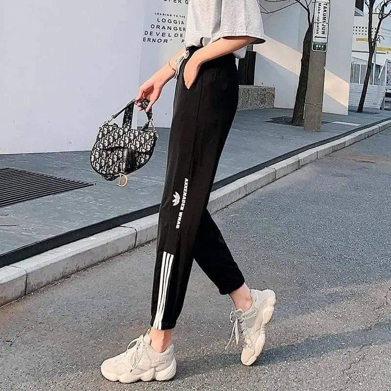 Slim casual harem pants-193K031 black-8