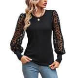 Slim-fit Color Matching Long-sleeved Top-2