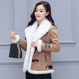 Slim Thick Lamb Wool small Woolen Coat-4