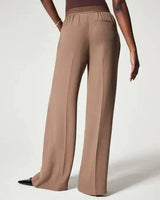 Solid Color Simple Casual Wide Micro Flared Pants-5