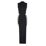 Strap Sexy Backless Temperament Long Dress-3