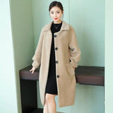 style sheep shearing coat women loose fur coat-9