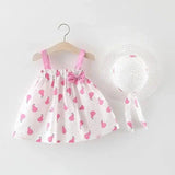 LOVEMI - Summer new girls dress skirt two baby Korean print princess