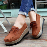 New Tassel Bow Design Shoes For Woman Fashion Thick Bottom Wedges Shoes Casual Slip On Solid Color Flats-2