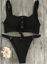 The Europe And The United States Swimsuit Bikini-Black-1