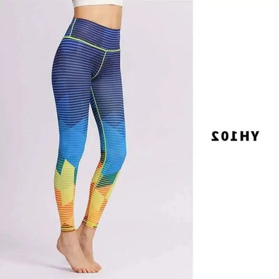 Tie-dye printed yoga pants-1 Style-1