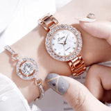 Watches-Set Bangle Clock Bracelet Wrist-Watch Quartz Women Fashion Ladies Brand Luxury-1