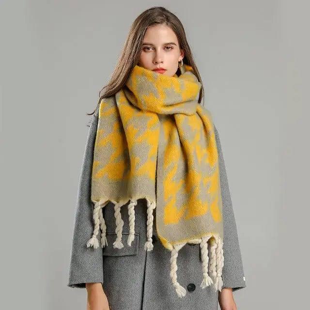 Winter Scarf Women Cashmere Warm Pashmina Solid Female Scarv-WT711-1