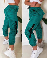 Women's Cargo Pants Casual Trousers New Solid Color Trend D / L-E-9