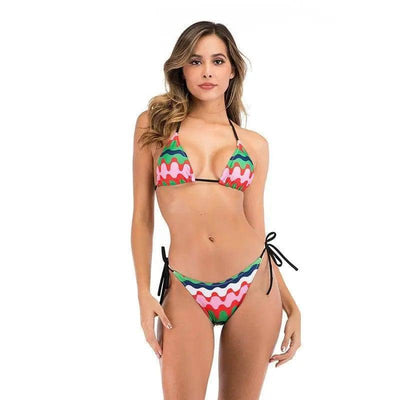 Women's Fashion Personality Split Bikini Swimsuit-Redbar-6