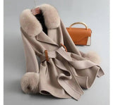 Women's Fox Fur Collar High Rui Double-sided Cashmere Coat-8