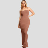 Women's Shapewear Dress Jumpsuit Tummy Tuck Lift Corset Open-Brown2.-10