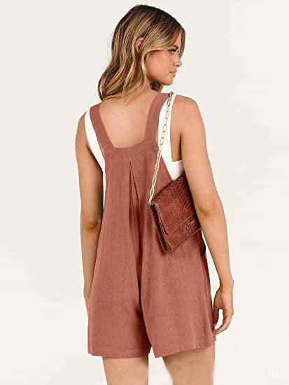 Comfy Women's Short Overalls for Summer-3