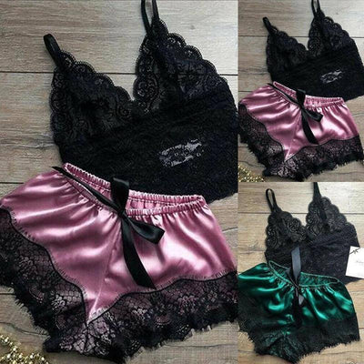 Womens Sexy Lace Sleepwear Lace Nachtkleding Lingerie-5