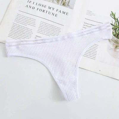 Womens Underwear Panties Cotton Thong Soft-4